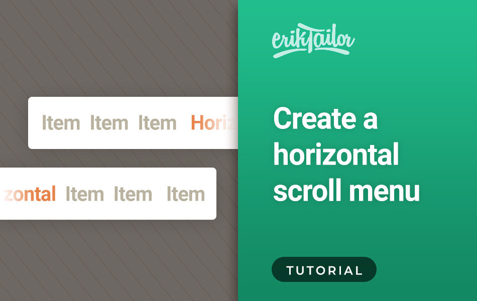 Create a horizontal scrolling menu