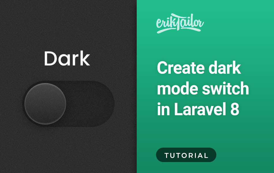 Create dark mode switch in Laravel 8