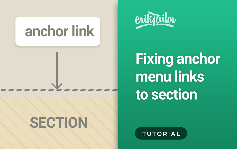 Fixing anchor menu links to section