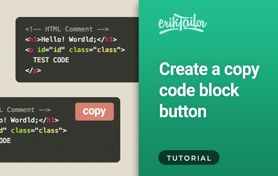 How to create a copy code block button