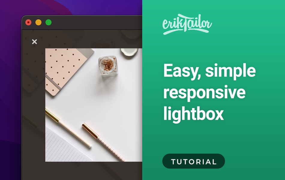 Simple responsive lightbox with Html and jQuery